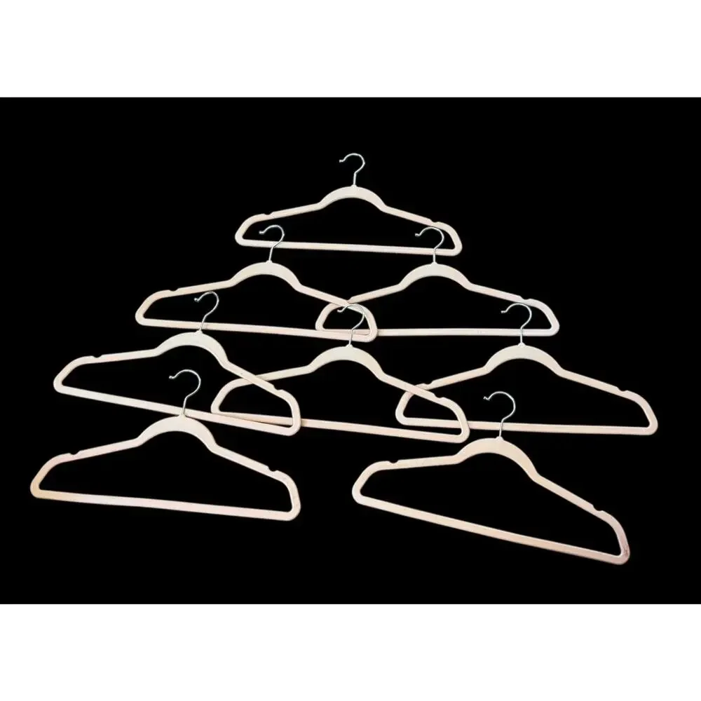 VTG Felt Clothes Non Slip Hangers (8) Closet Organization Peach Colored READ‎